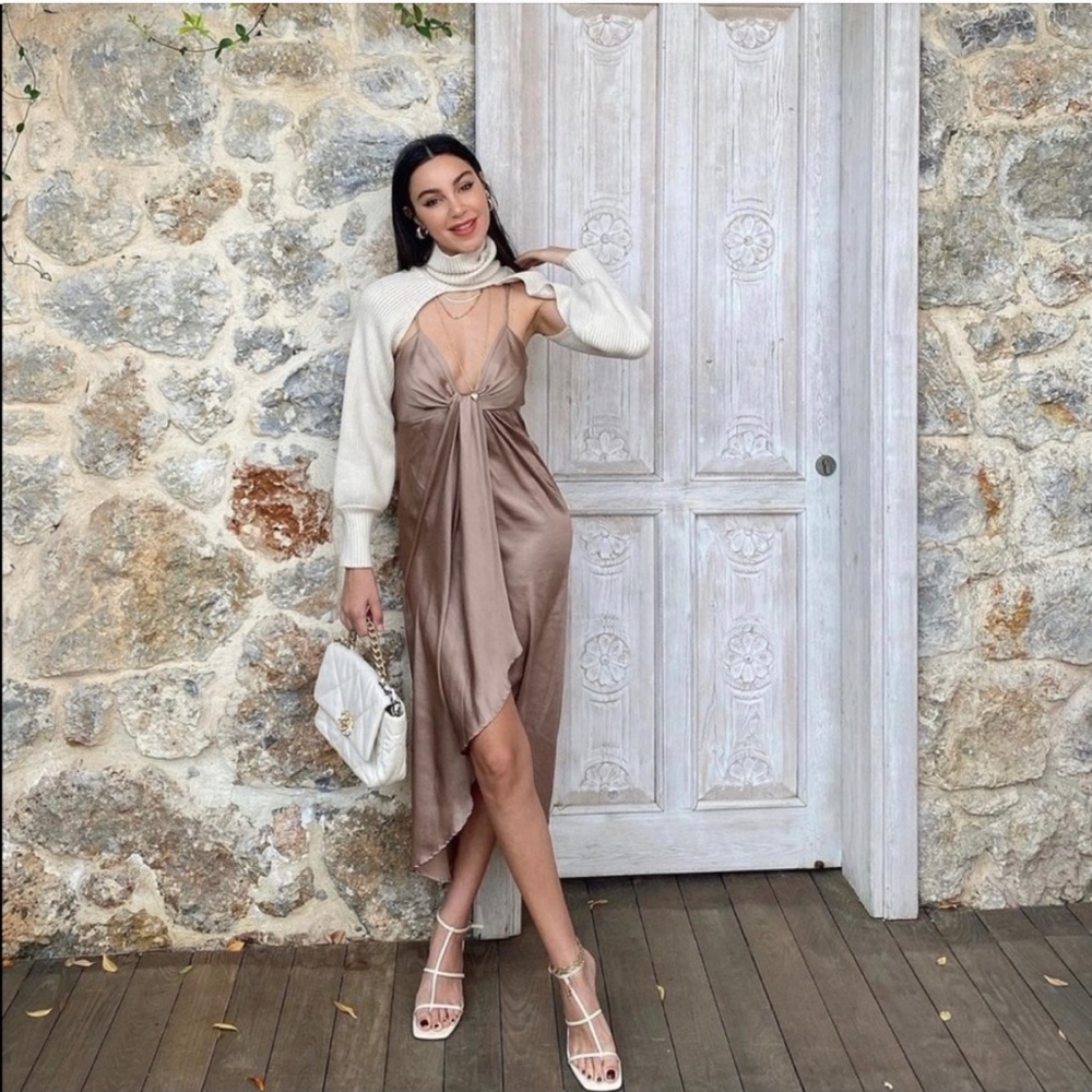 ZARA Knotted Slip Dress - Picture 12 of 16